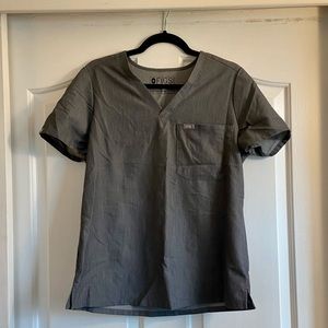 Figs - Catarina One-Pocket Scrub Top - Graphite